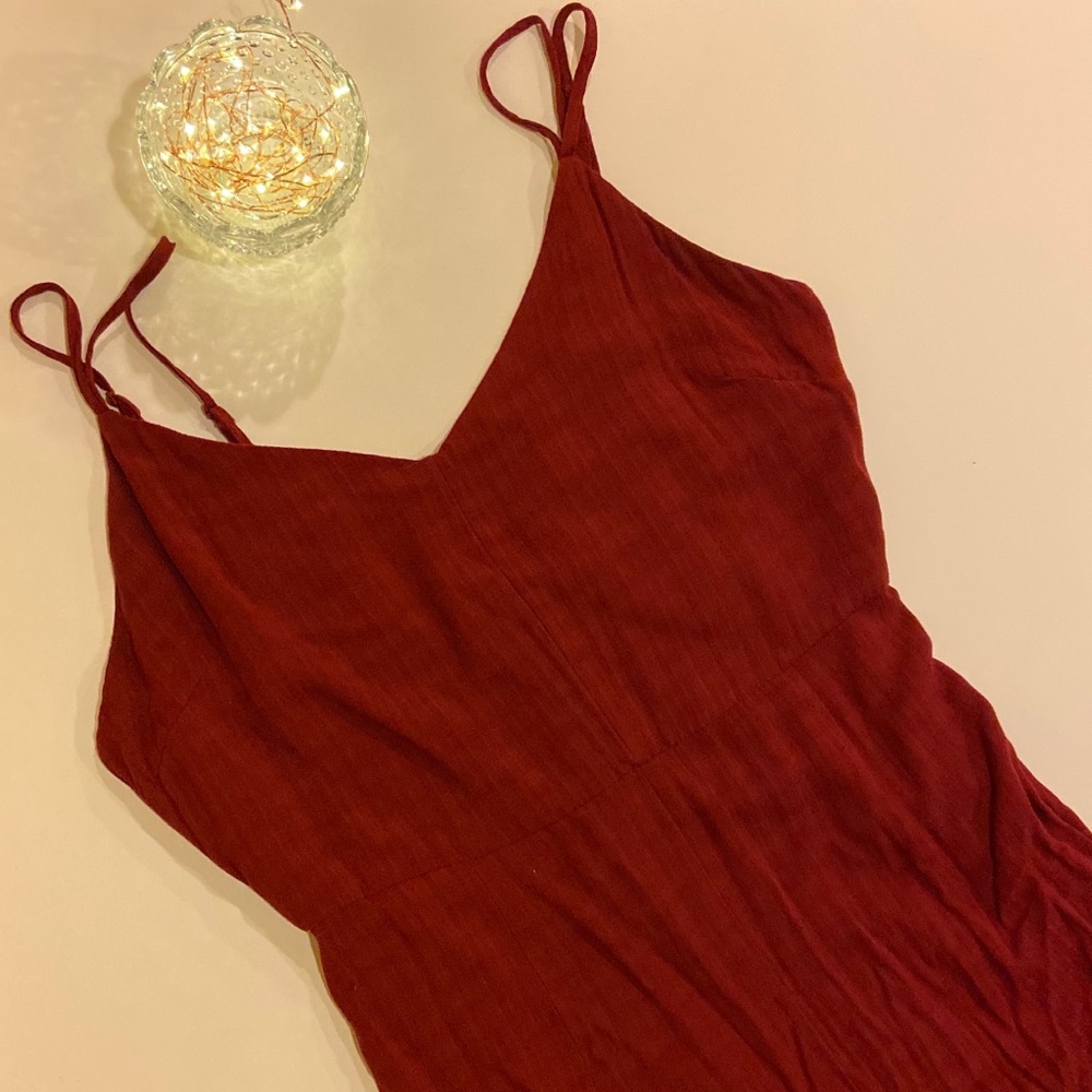 Urban Outfitters Ecoté Burgundy Jumpsuit